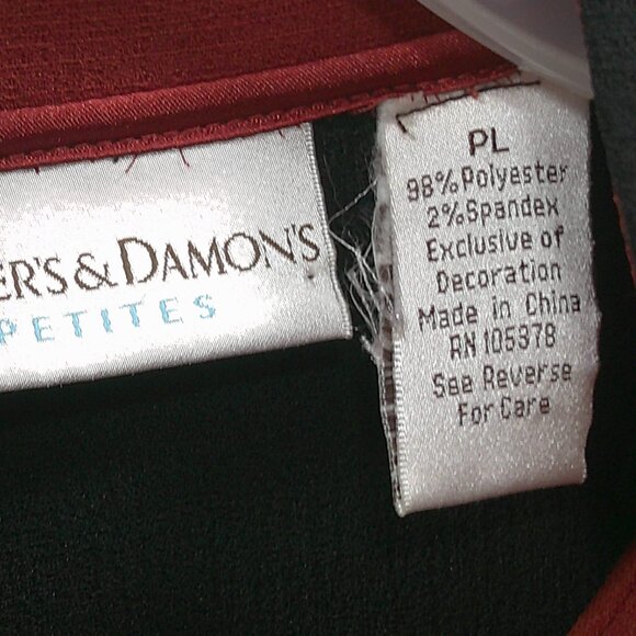 Draper's & Damons Petite 2 Piece Embroidered Floral Jacket & Tank Size Large - Picture 3 of 12